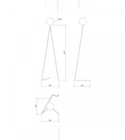 Lampadaire One Globe Base En Angle