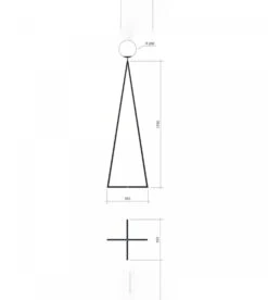 Lampadaire One Globe Base En Croix -Flos Shop lampadaire one globe base en croix 1