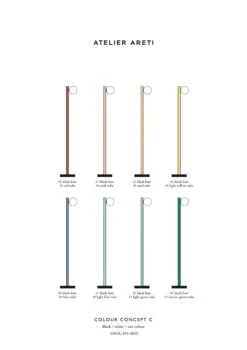 Lampadaire - Tube With Globes And Cones - Concept Colour C 8 Lampadaire - Tube With Globes And Cones - Concept Colour C -Flos Shop lampadaire tube with globes and cones concept colour a 2