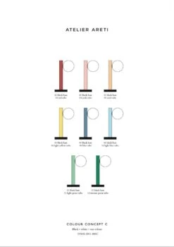 Lampe De Table - Tube With Globes And Cones - Concept Colour C -Flos Shop lampe de table tube with globes and cones 1 6